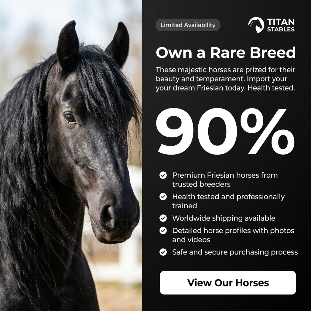 Friesian Horse Price Guide: What You'll Actually Pay in 2026